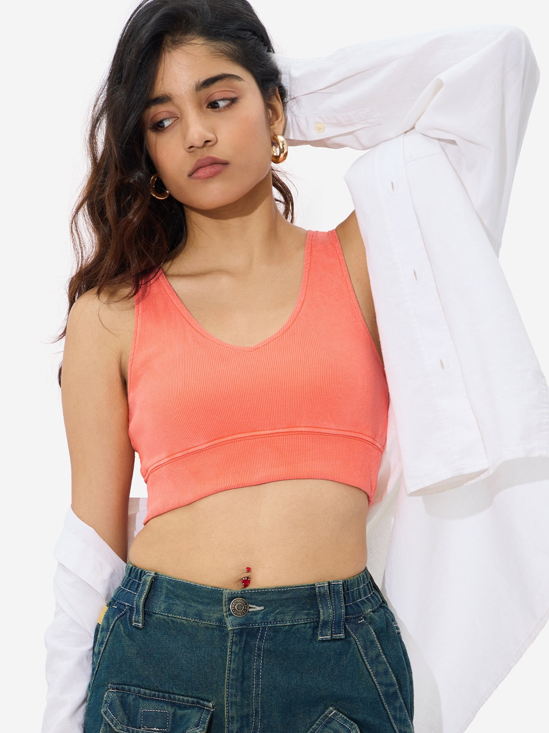 

The Souled Store Bralette Crop Top, Orange