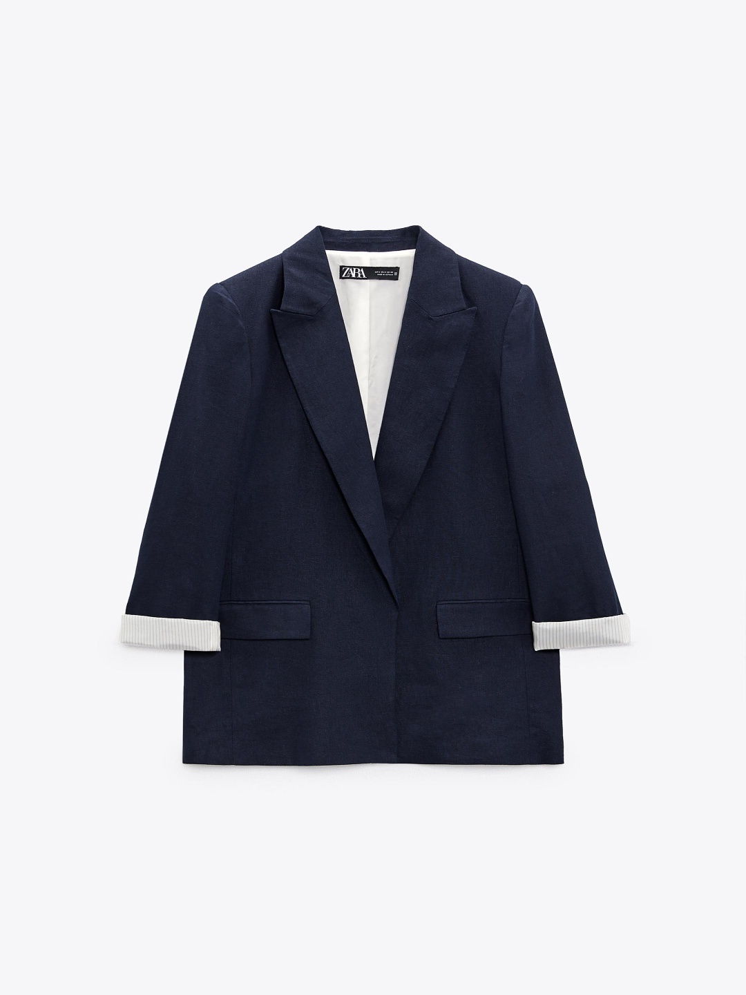 

ZARA Women Navy Blue Blazers