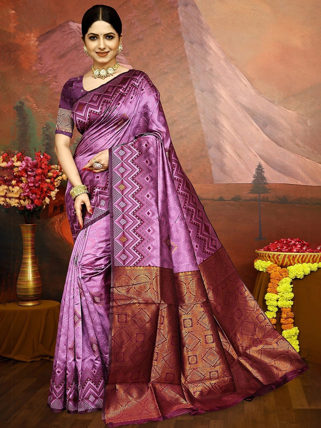 

Aika Woven Design Sarees, Pink