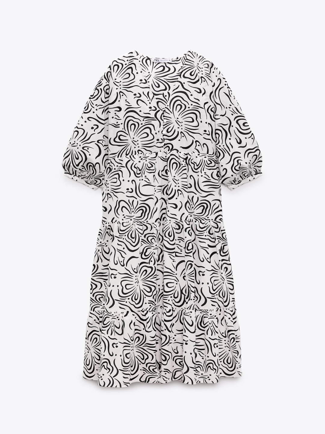

ZARA Print A-Line Dress, Multi