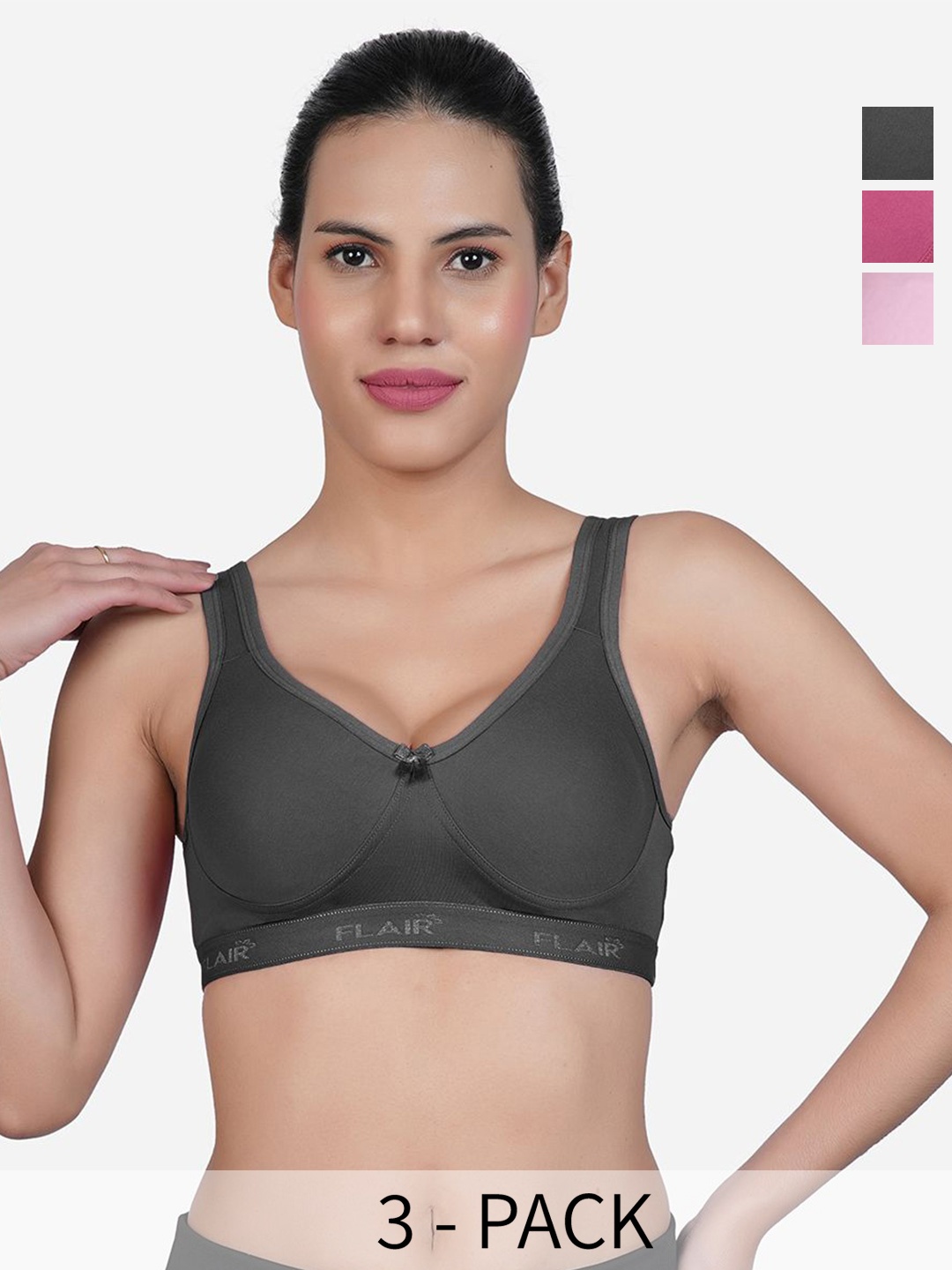 

SHYAM SONS FLAIR Bra Full Coverage, Black