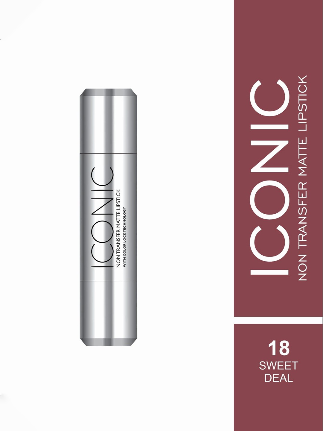 

TEEN TEEN COSMETICS Iconic Non Transfer All Day Wear Matte Lipstick- 3.8 g- Sweet Deal 18, Purple