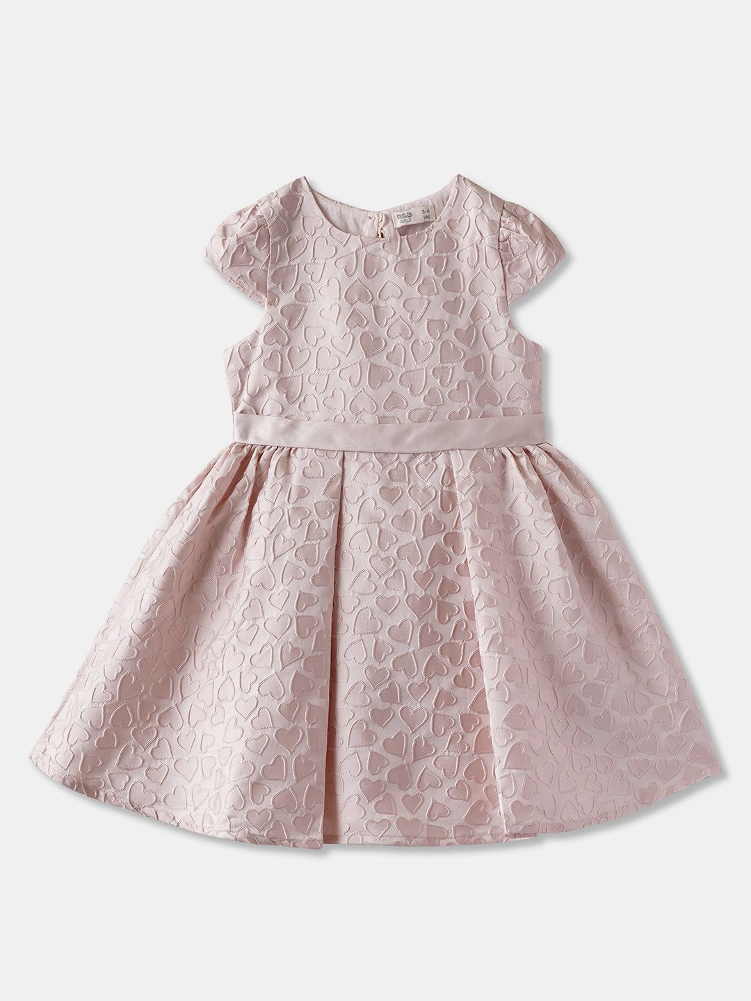 

R&B Girls Fit and Flare Dress, Gold