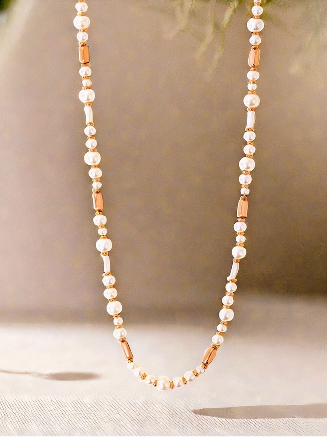 

Accessorize Pearls Beaded Allergy Free Round Necklace, Gold