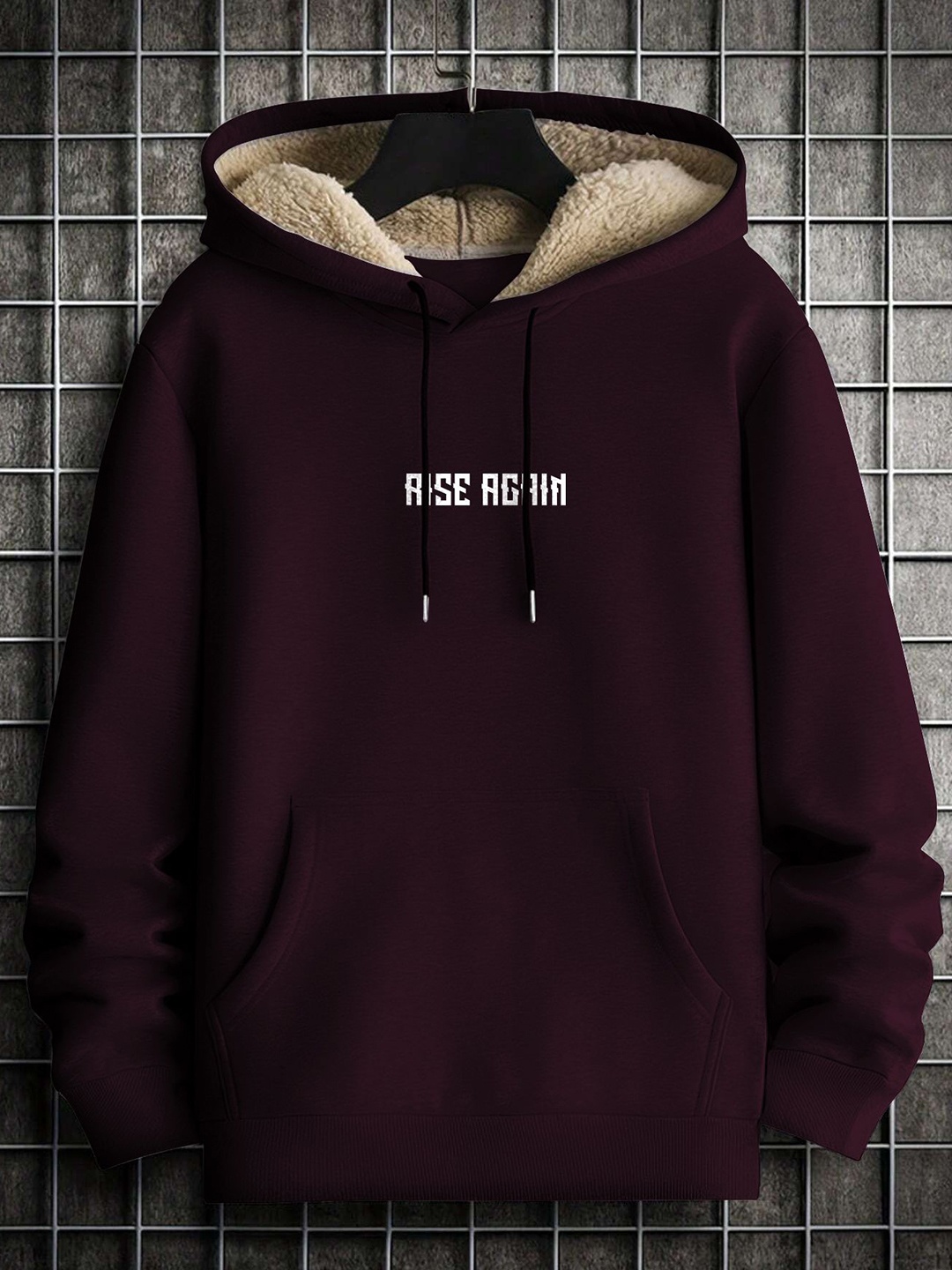

TOGS & TERRE Women Printed Hooded Sweatshirt, Maroon