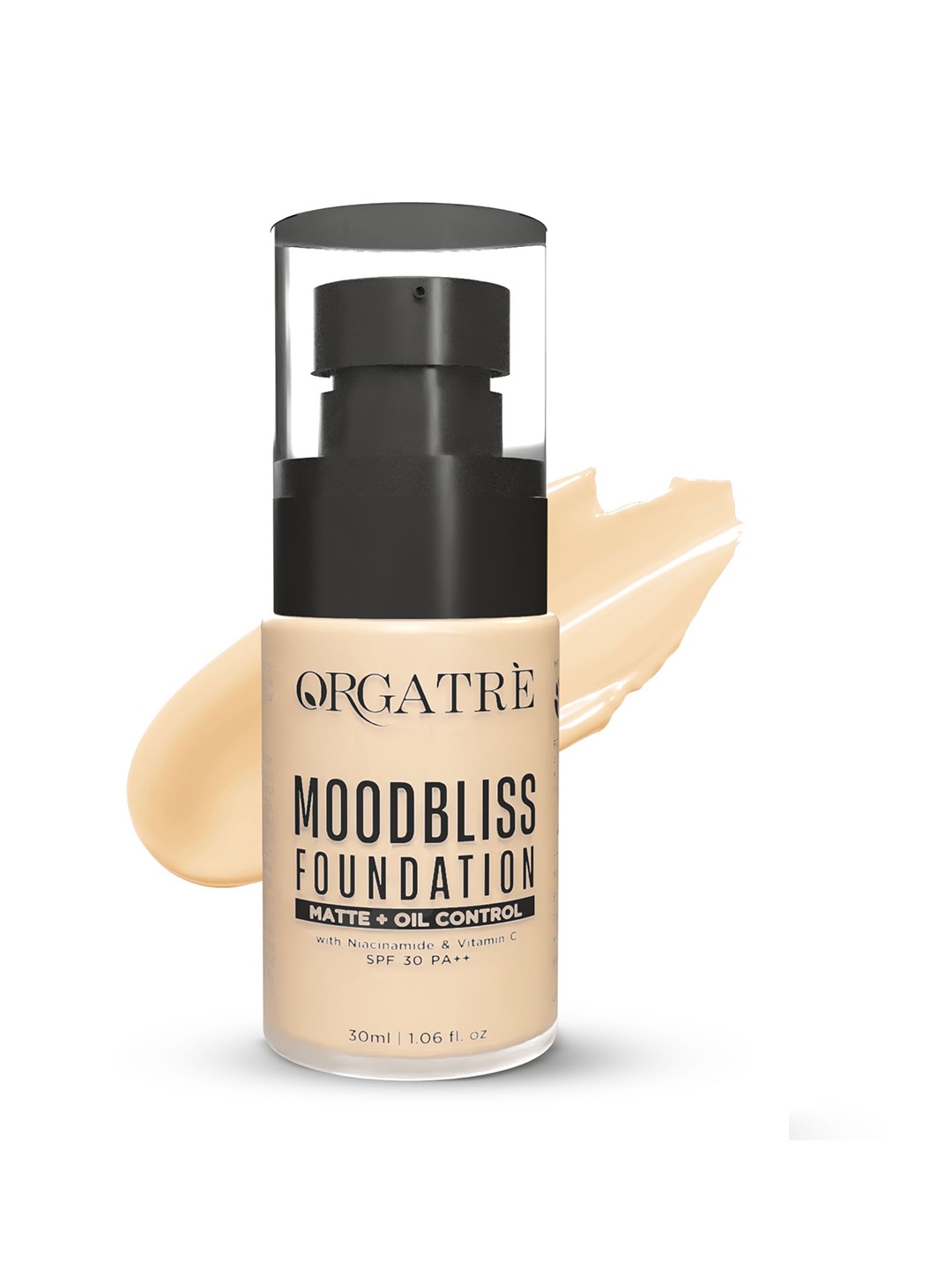 

Orgatre Mood Bliss Foundation For Full Coverage Oil Control Matte - 30 ml- Shade- 138, Beige