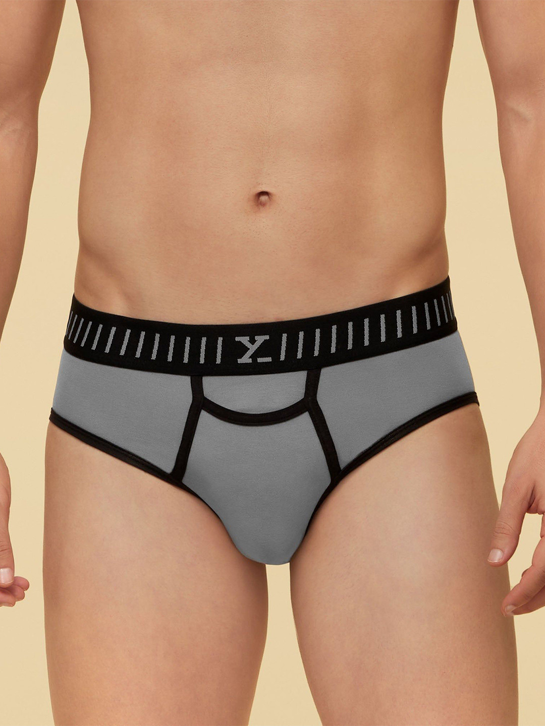 

XYXX Men Mid-Rise Vibe Basic Briefs XYBRF32, Grey