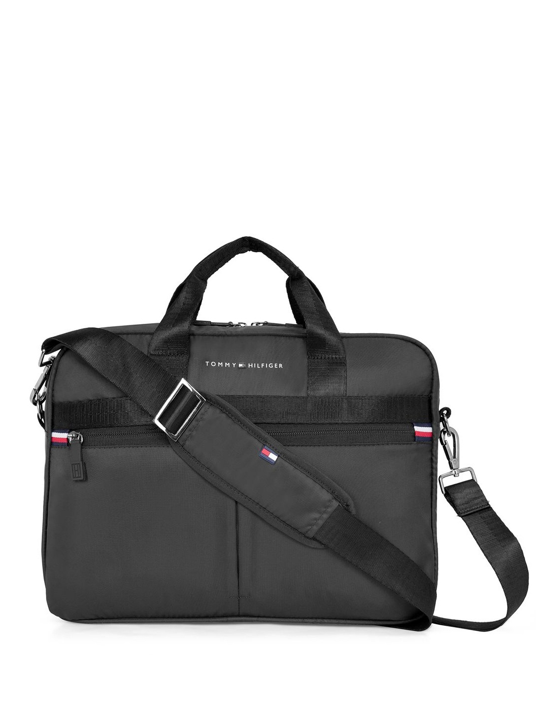 

Tommy Hilfiger Unisex Hobart Laptop Bag, Black