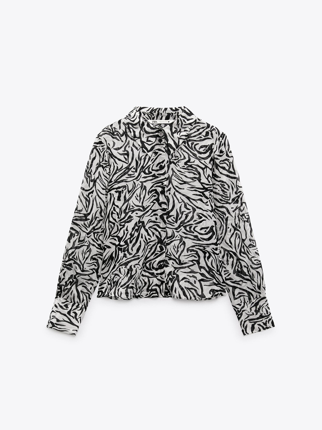 

ZARA Women Opaque Printed Casual Shirt, Black