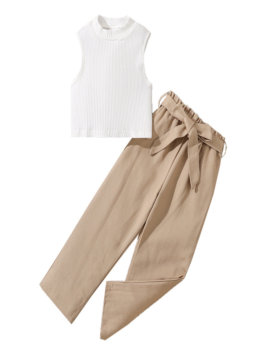 

StyleCast x Revolte Girls Sleeveless Top With Trousers, Brown