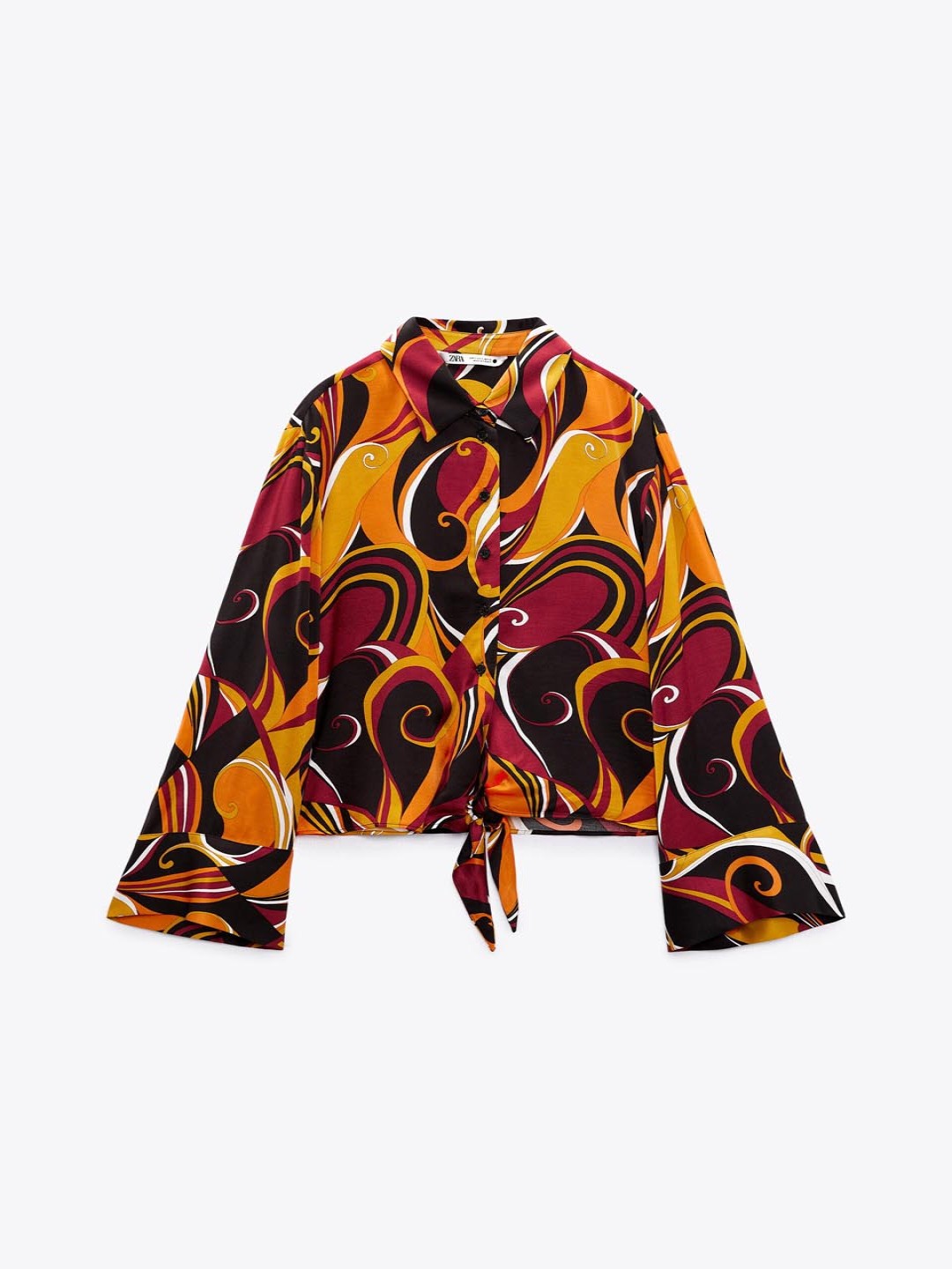 

ZARA Women Opaque Printed Casual Shirt, Orange