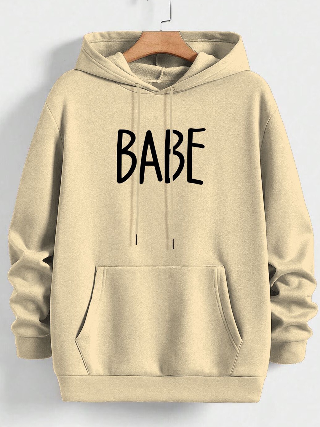 

TOGS & TERRE Women Printed Hooded Pullover Sweatshirt, Beige
