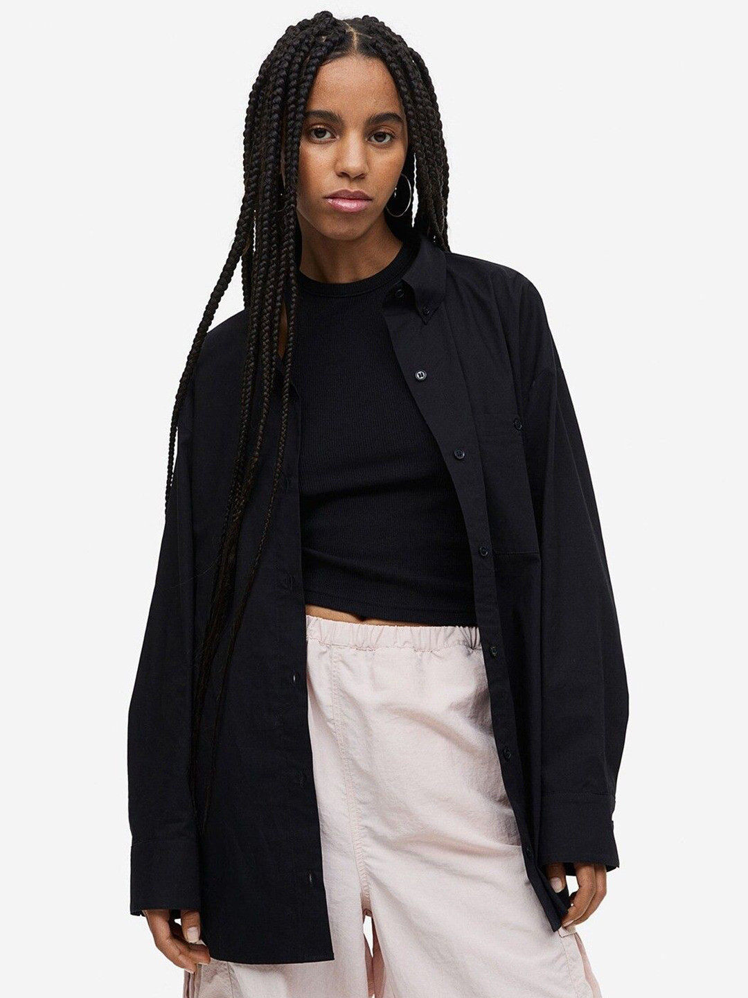 

WHY SO FAB Women Comfort Opaque Casual Shirt, Black