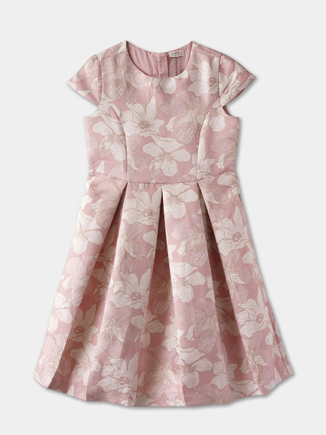 

R&B Floral Print A-Line Dress, Pink