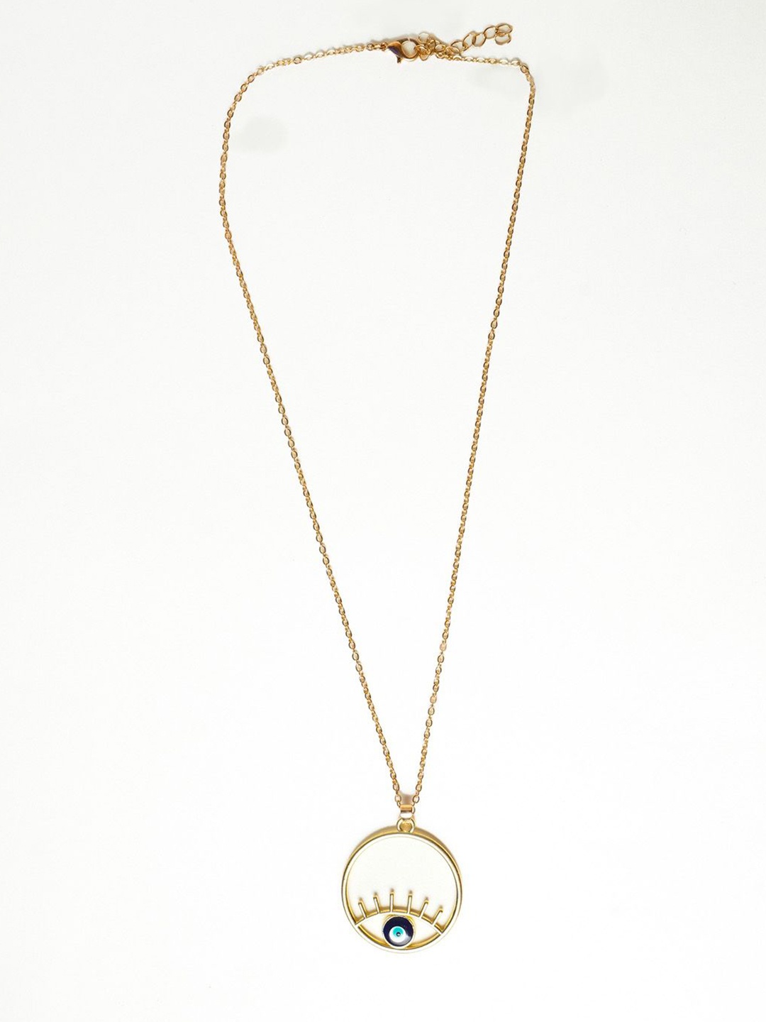 

VIRAASI Gold-Plated Stone Studded Evil Eye Pendant with Chain