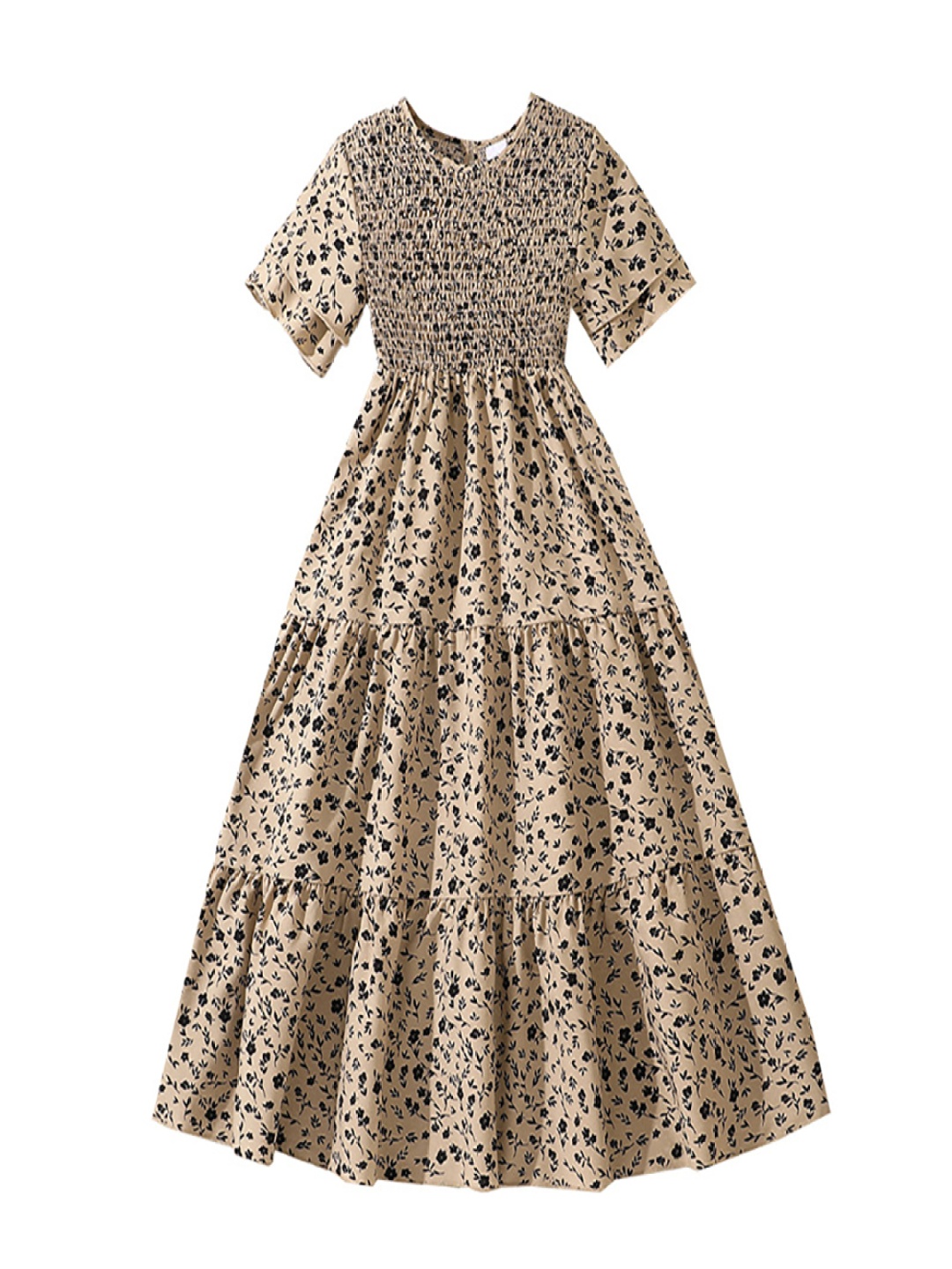 

StyleCast x Revolte Print A-Line Midi Dress, Brown