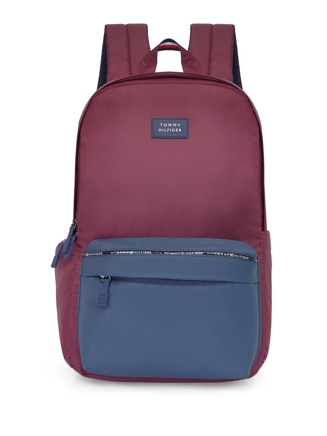 

Tommy Hilfiger Unisex Colourblocked Backpack, Burgundy