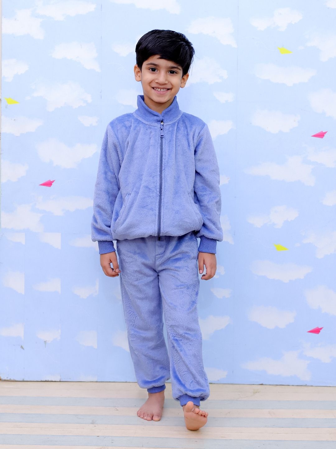 

The Mom Store Kids Long Sleeves Sweatshirt With Jogger, Blue
