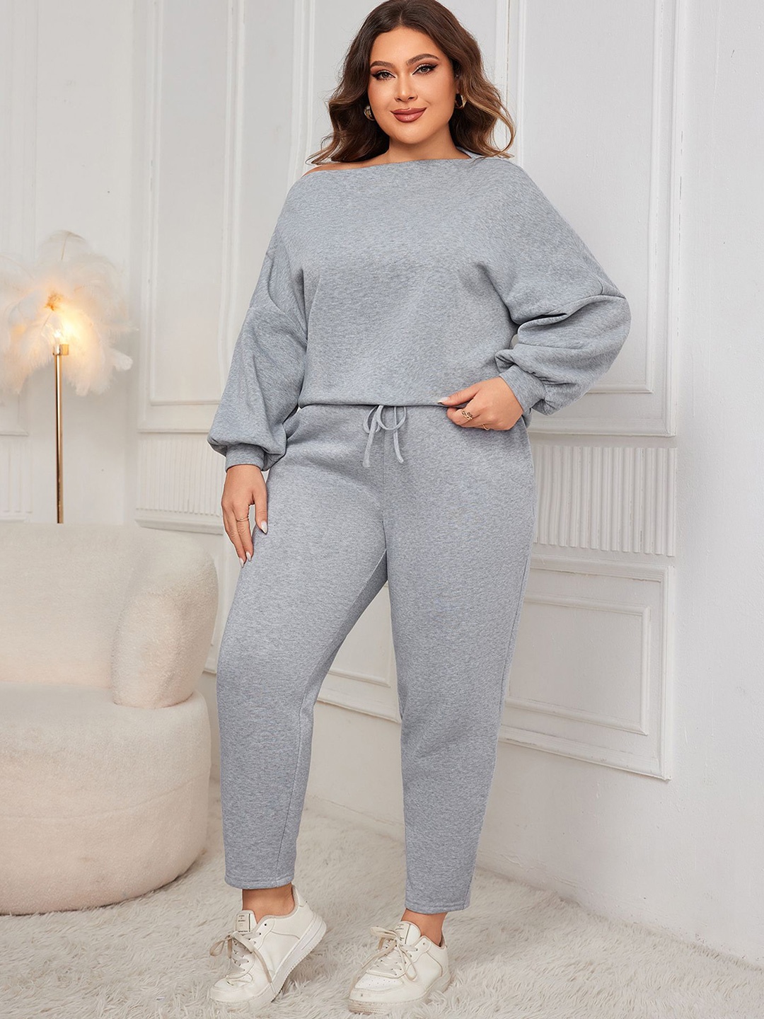 

StyleCast Curve Top With Trousers Co-Ords, Grey