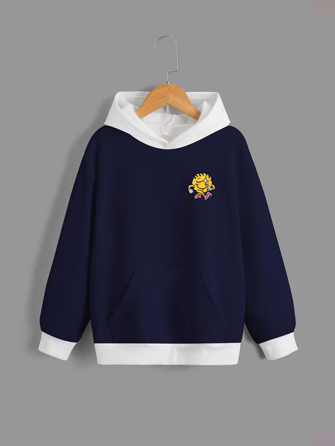 

Dagcros Boys Printed Hooded Sweatshirt, Blue