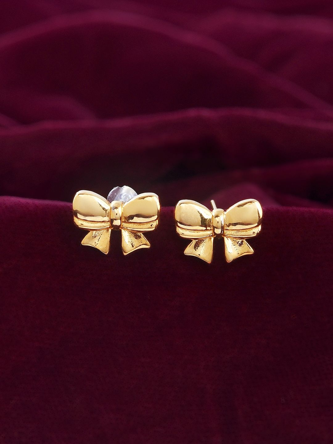 

Voylla Trendy Cupid's Gold-Plated Brass Contemporary Studs Earrings