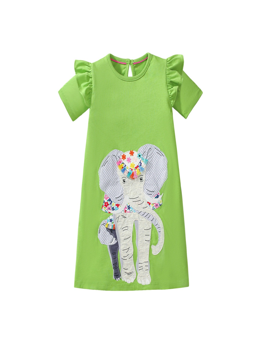 

StyleCast x Revolte Girls Animal Printed A-Line Cotton Dress, Green