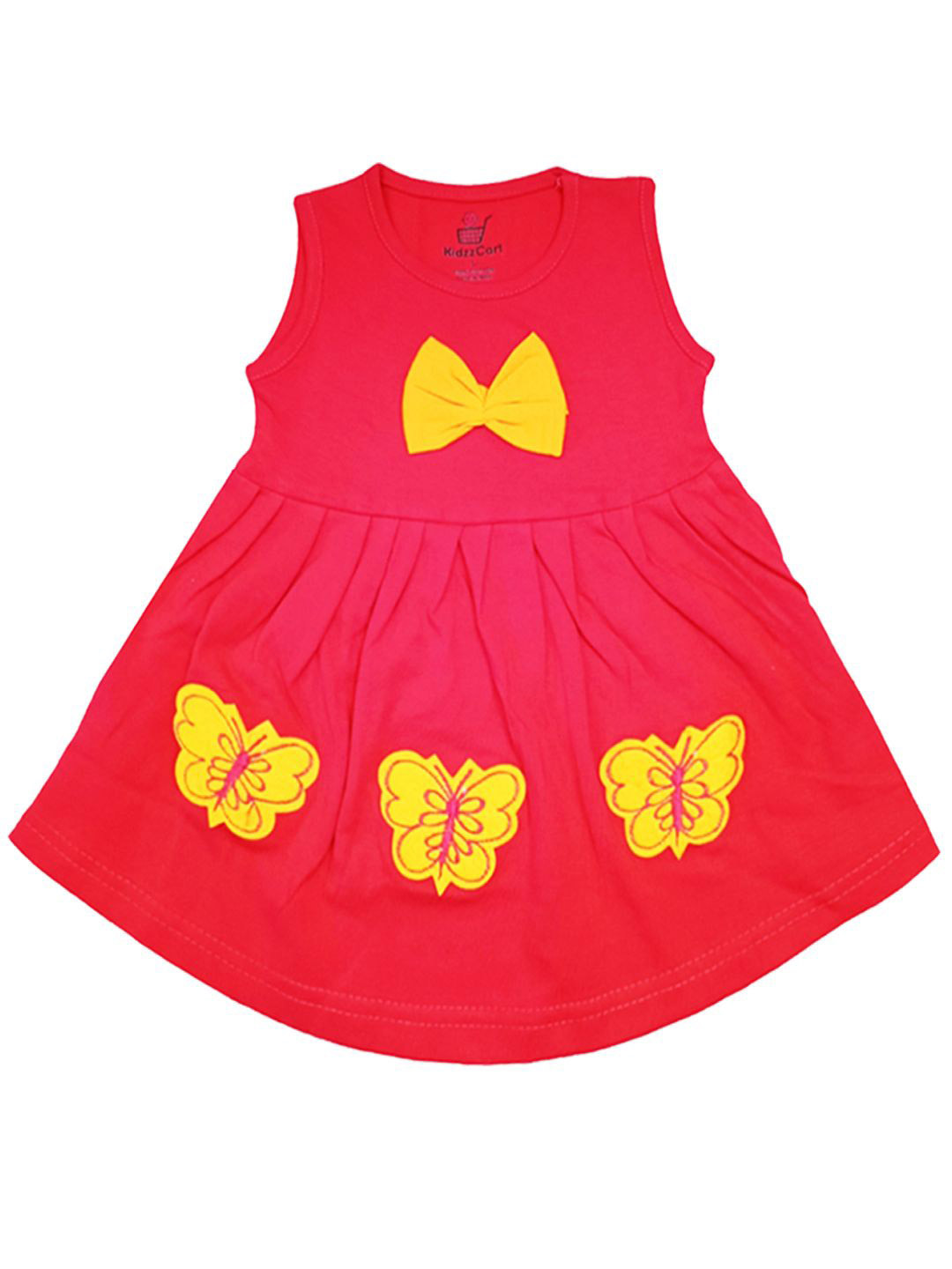 

KidzzCart Girls Embroidered Fit & Flare Dress, Pink