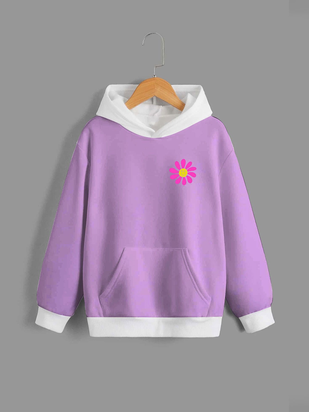 

Dagcros Boys Printed Hooded Sweatshirt, Purple