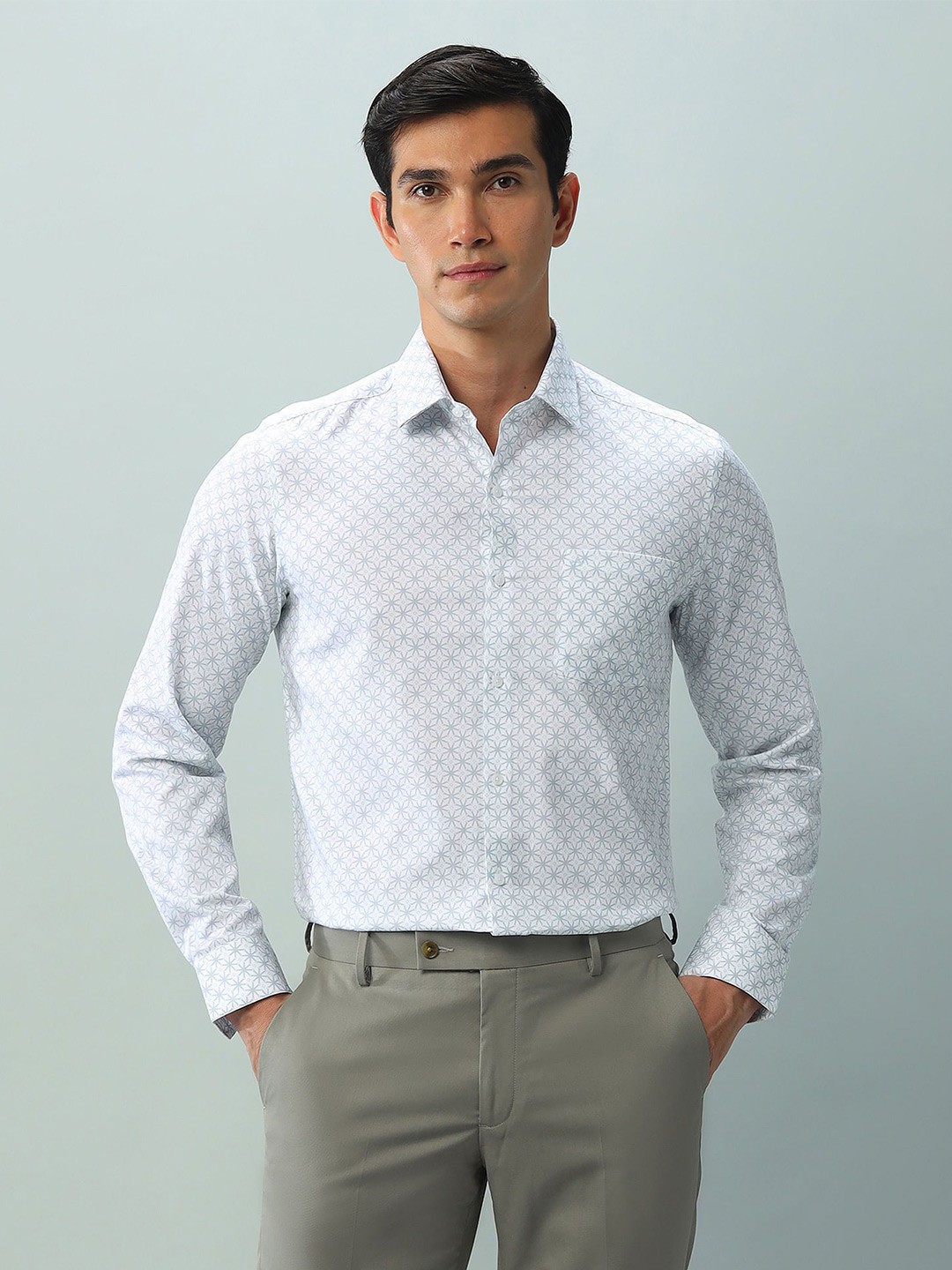 

Arrow Men Slim Fit Opaque Printed Casual Shirt, Blue