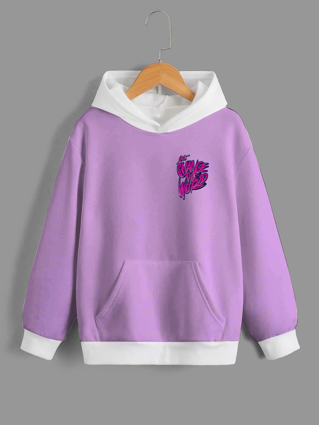 

Dagcros Boys Printed Hooded Sweatshirt, Purple