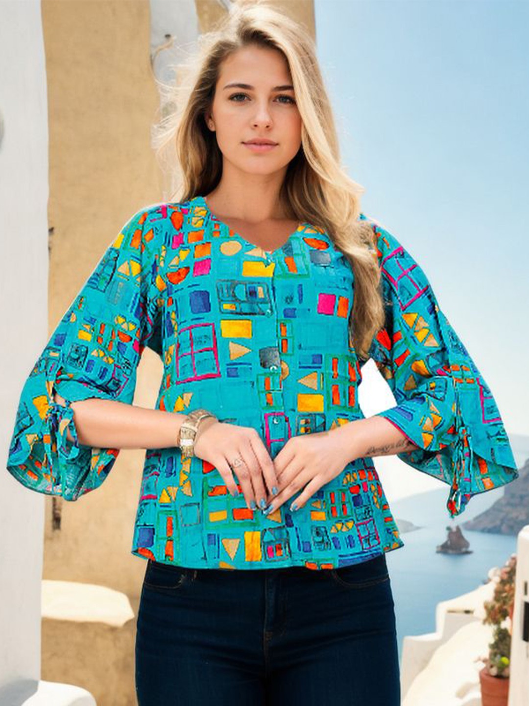 

Bucciato Private Limited Floral Print Top, Green