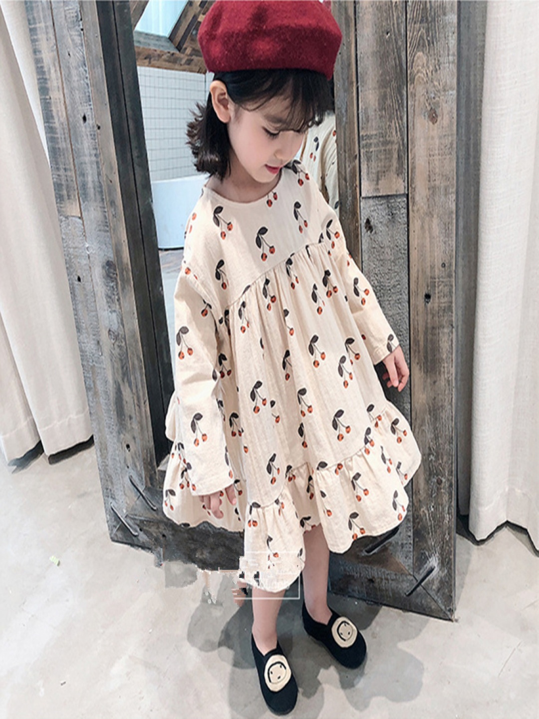 

StyleCast x Revolte Girls Printed A-Line Dress, Beige