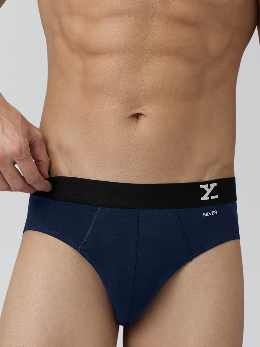 

XYXX Men Pack Of 3 Cotton Mid-Rise Aero Basic Briefs XYBRF3PCKN1056, Navy blue