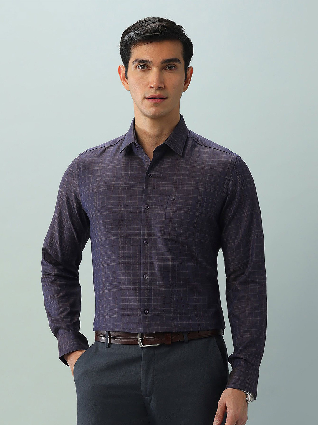 

Arrow Men Slim Fit Tartan Checks Opaque Checked Casual Shirt, Brown