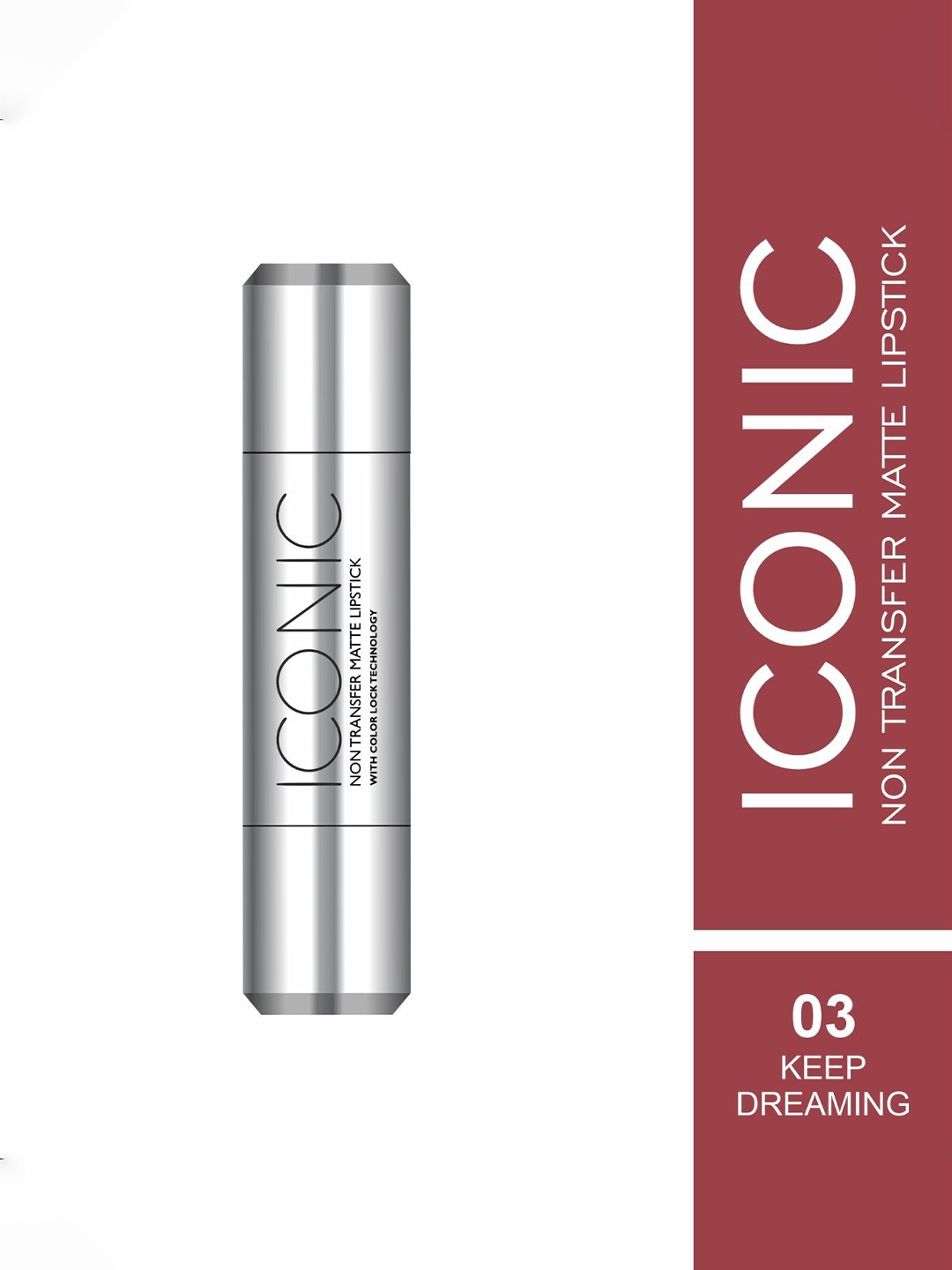 

TEEN TEEN COSMETICS Iconic Non Transfer Matte Lipstick- 3.8 g- Keep Dreaming 03, Brown