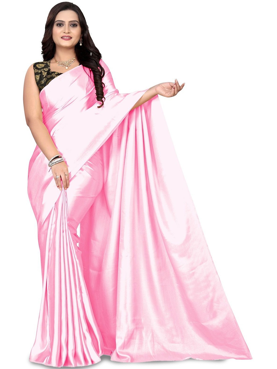 

Aika Pure Silk Banarasi Saree, Pink