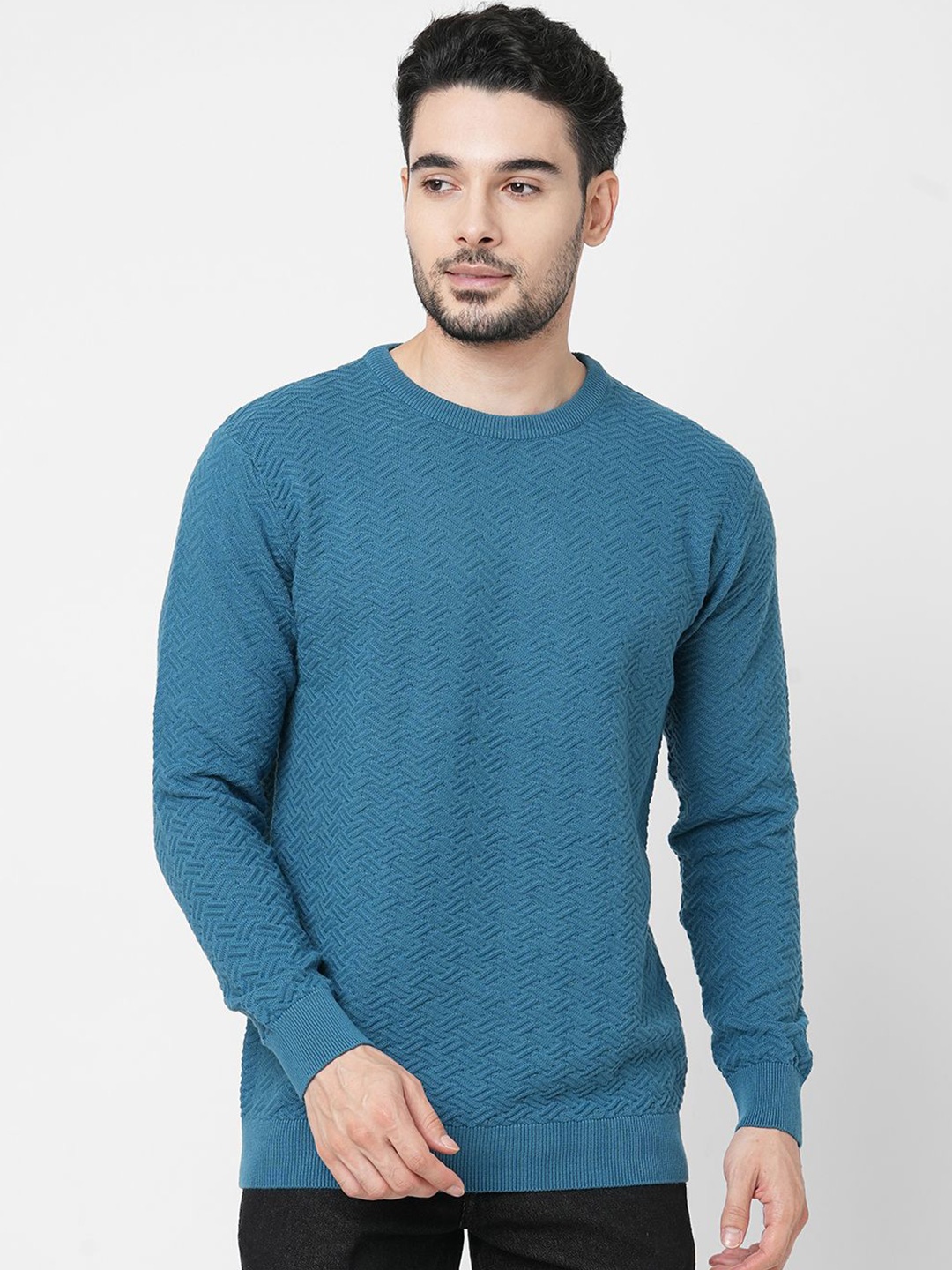 

Loopers Men Round Neck Cotton Sweatshirt, Blue