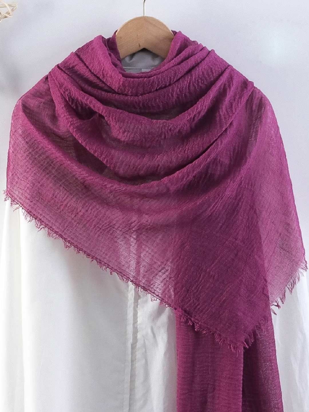 

CrossKulture Women Solid Scarves, Purple