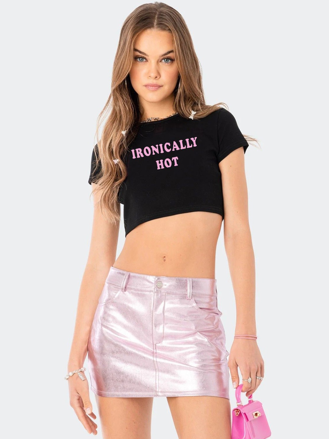 

sollobell Cotton Crop Top, Black