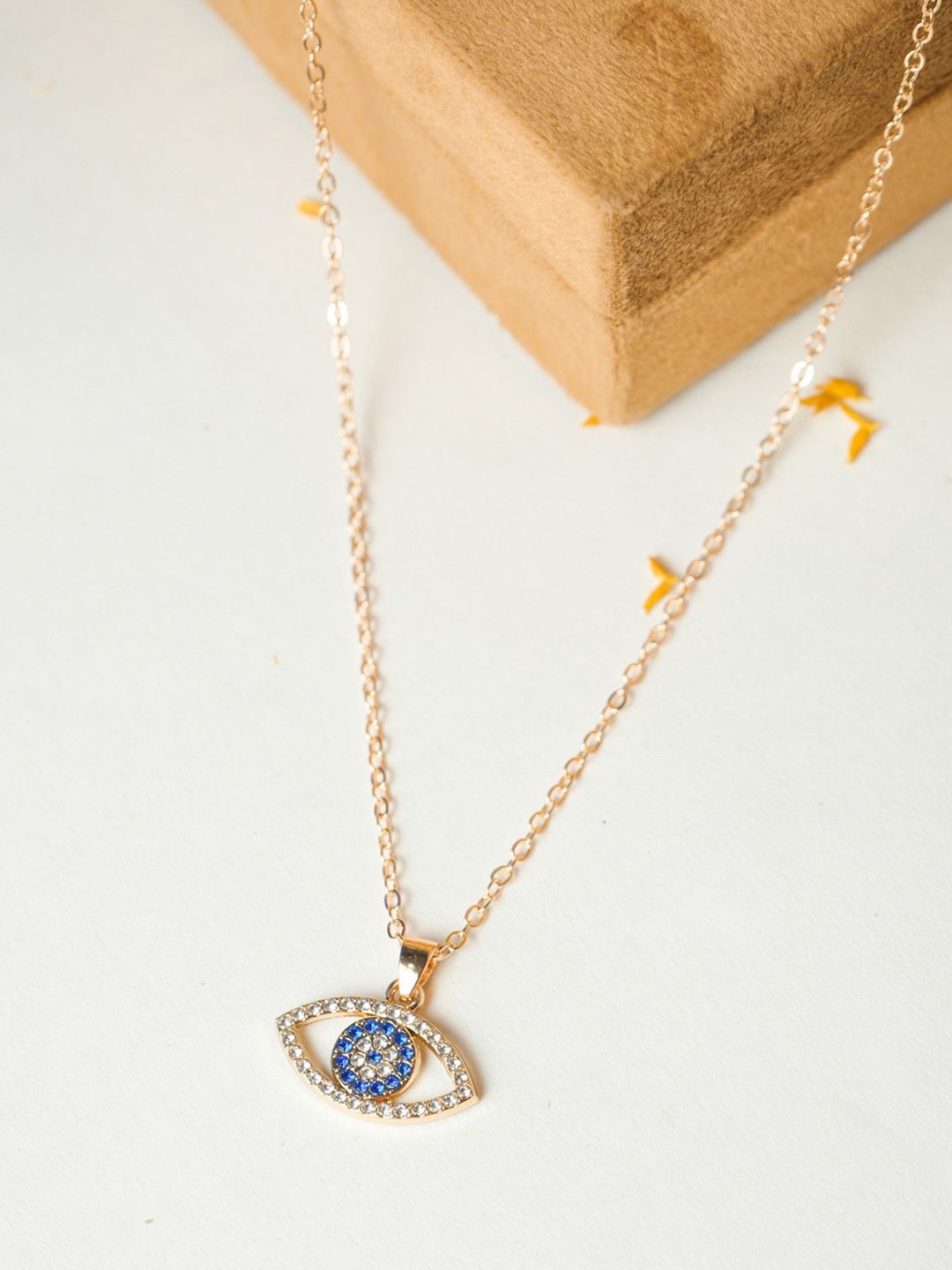 

VIRAASI Gold-Plated Stone Studded Evil Eye Pendants