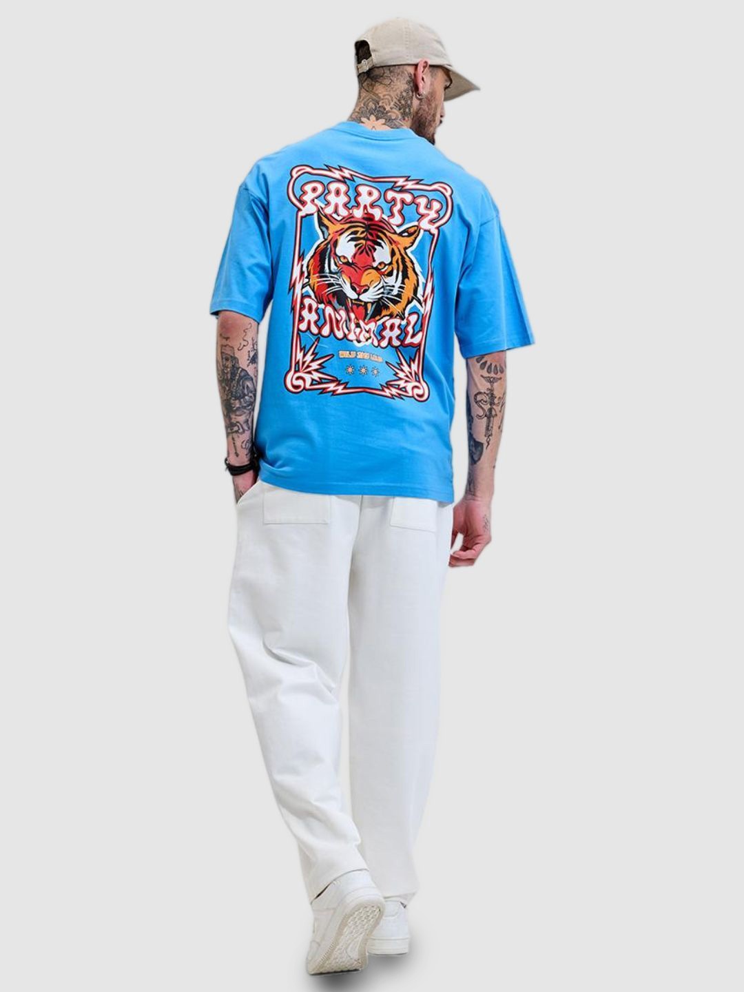 

Snitch Men Graphic Printed Oversized Cotton T-shirt, Blue
