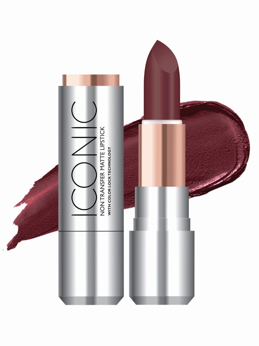 

TEEN TEEN COSMETICS Iconic Non Transfer All Day Wear Matte Lipstick- 3.8 g- Splendid 24, Brown