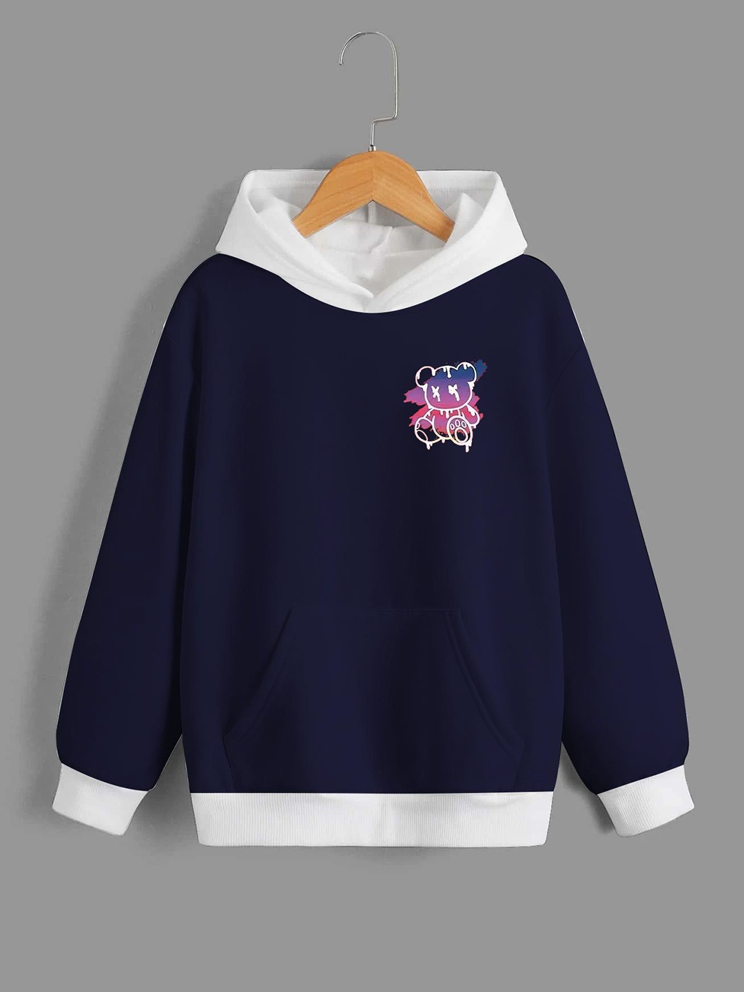 

Dagcros Boys Printed Hooded Sweatshirt, Blue