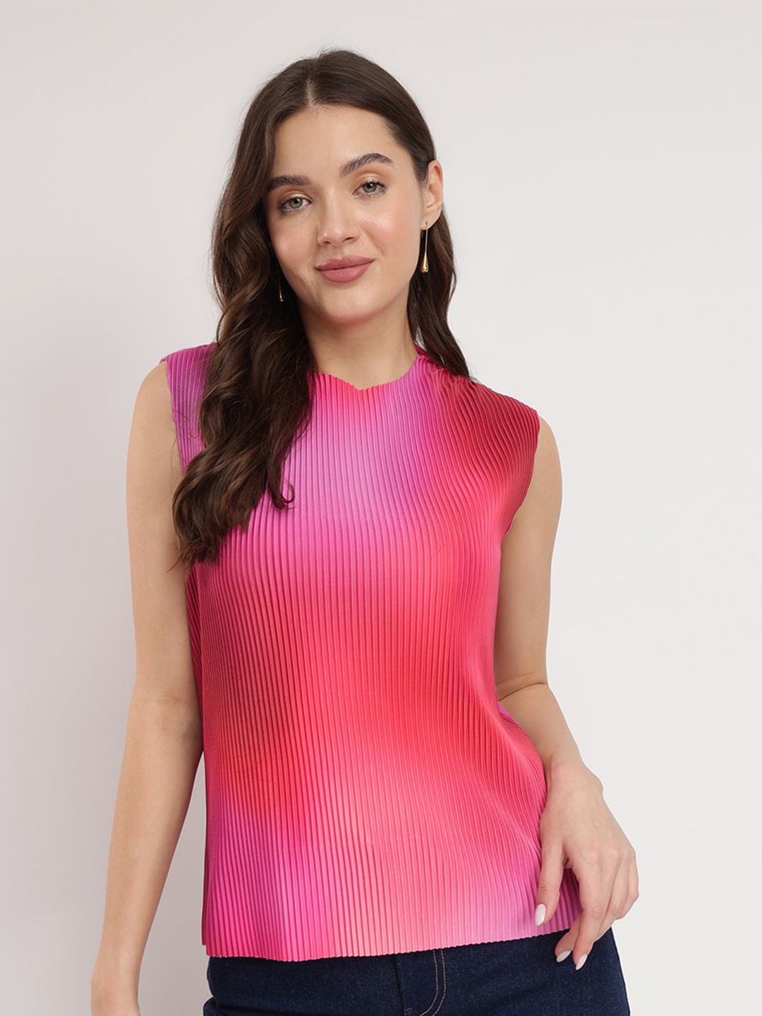 

FableStreet Ombre Print Top, Fuchsia