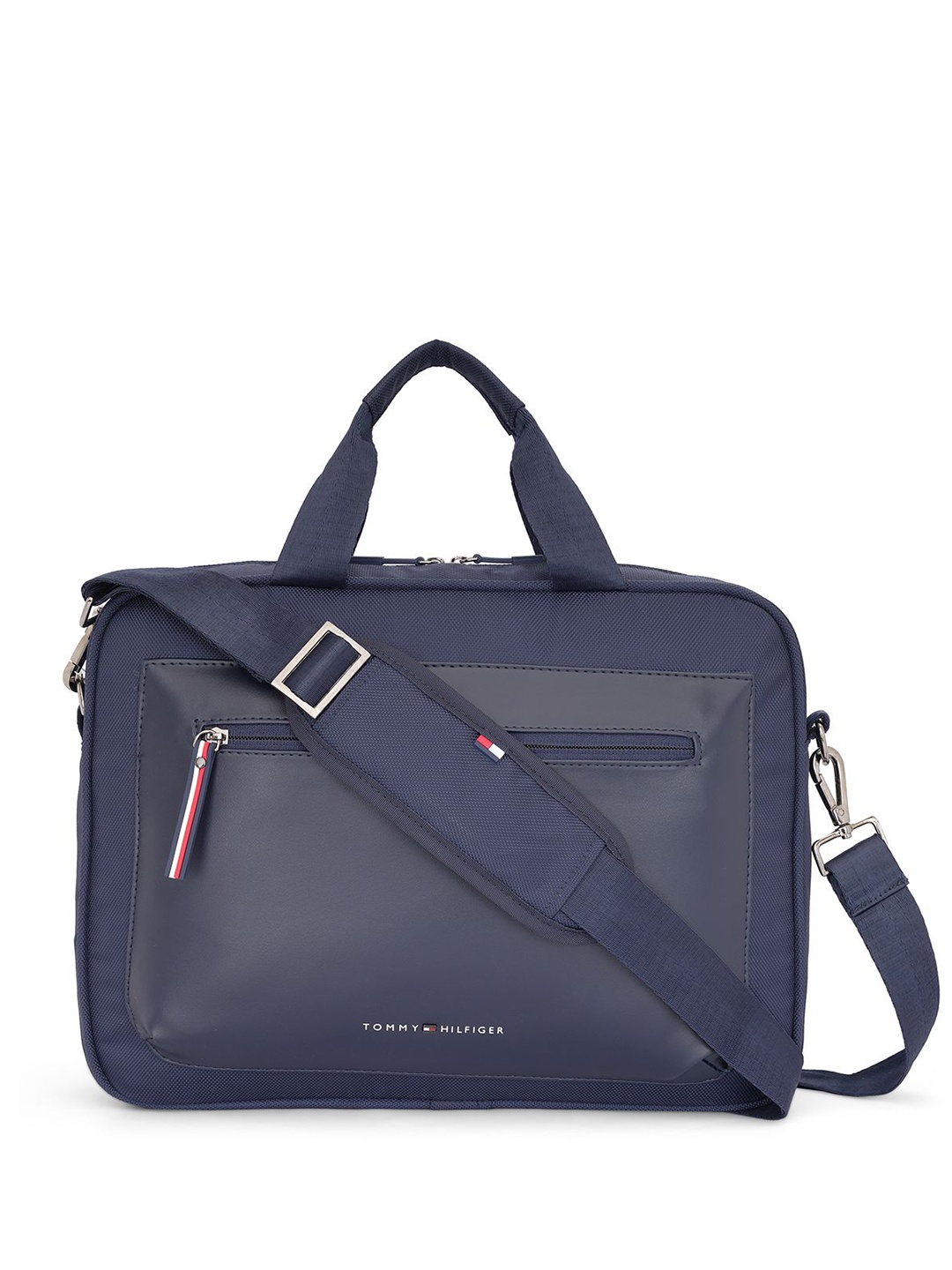 

Tommy Hilfiger Unisex Colourblocked Laptop Bag, Navy blue