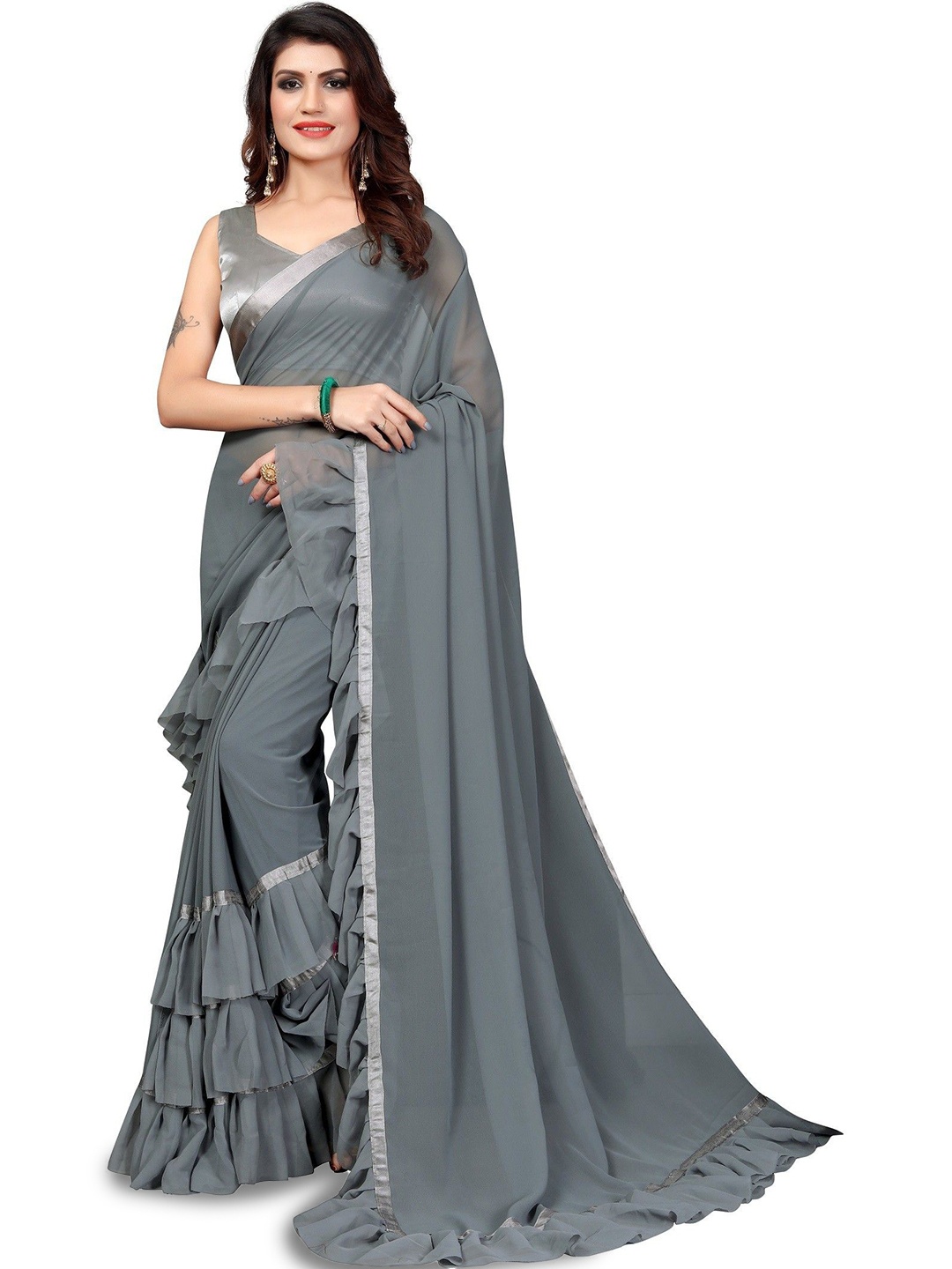 

Aika Saree, Grey