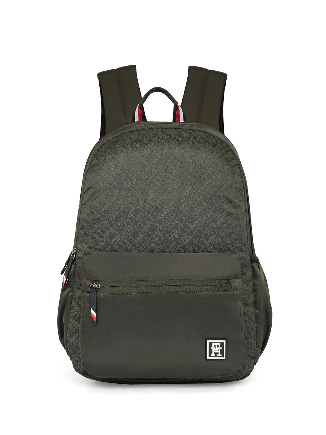 

Tommy Hilfiger Textured Backpack With Rain Cover, Olive
