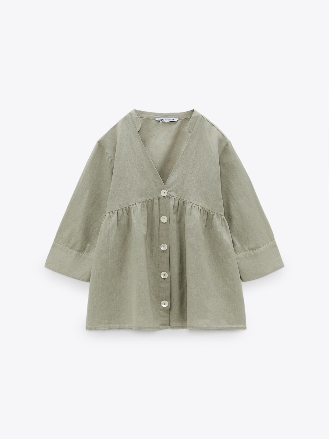 

ZARA Women Opaque Casual Shirt, Khaki