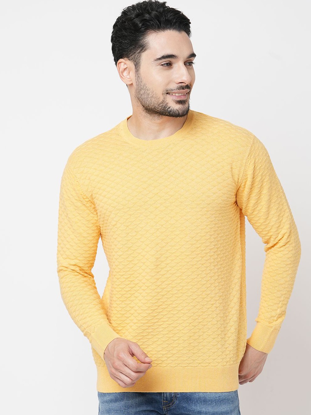 

Loopers Men Round Neck Cotton Sweatshirt, Yellow
