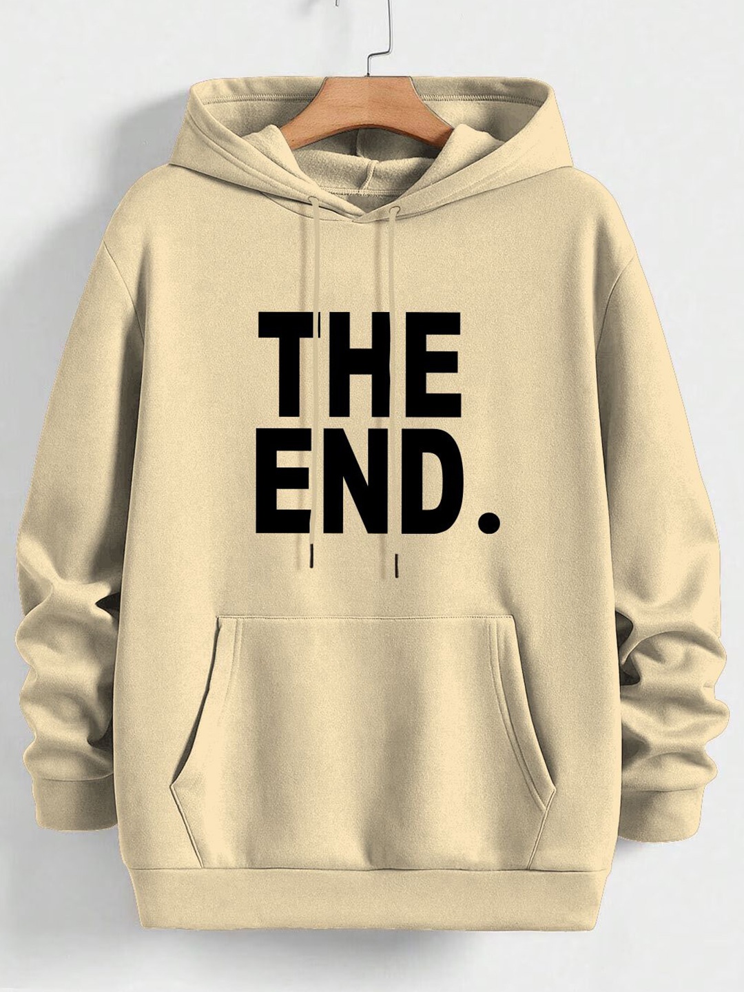 

TOGS & TERRE Women Printed Hooded Sweatshirt, Beige